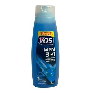 VO5 Men’s 3-in-1 Shampoo, Conditioner & Body Wash – 15 oz BONUS Size